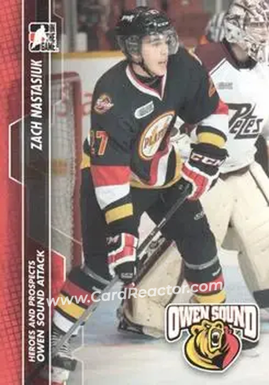 2013-14 In The Game Heroes and Prospects #24 - Zach Nastasiuk - Owen Sound Attack - Front