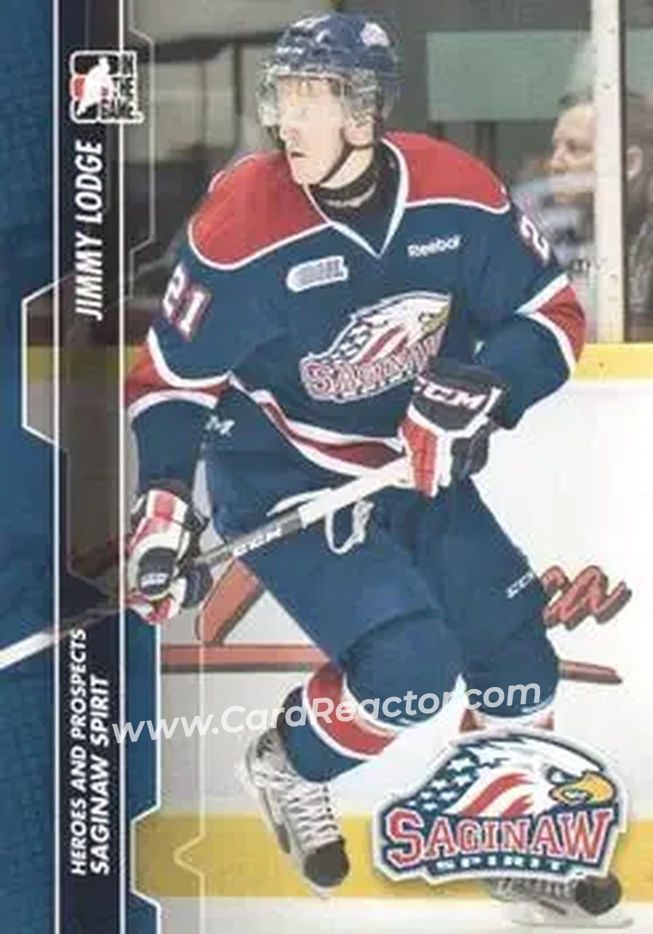 2013-14 In The Game Heroes and Prospects #27 - Jimmy Lodge - Saginaw Spirit - Front