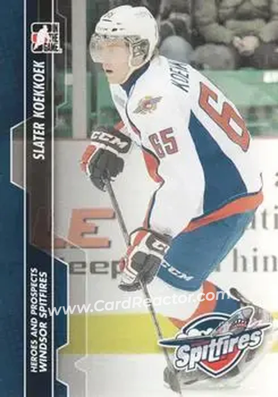 2013-14 In The Game Heroes and Prospects #32 - Slater Koekkoek - Windsor Spitfires - Front