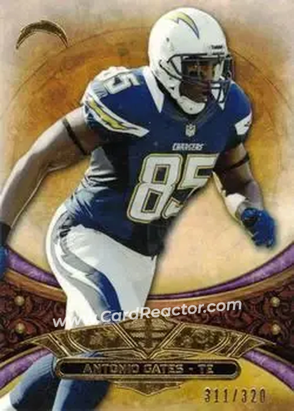 2013 Topps Triple Threads - Purple #46 - Antonio Gates - San Diego Chargers - Front