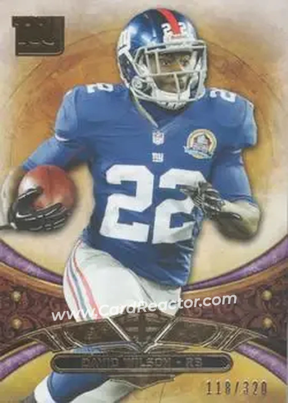 2013 Topps Triple Threads - Purple #72 - David Wilson - New York Giants - Front