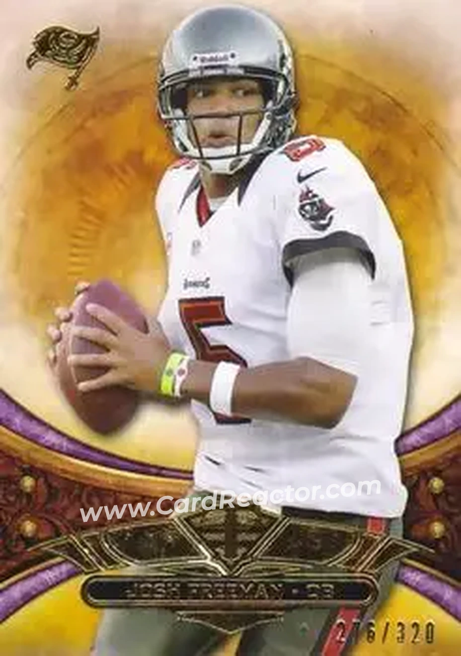 2013 Topps Triple Threads - Purple #97 - Josh Freeman - Tampa Bay Buccaneers - Front 2013 Topps Triple Threads - Purple #97 - Josh Freeman - Tampa Bay Buccaneers - Front