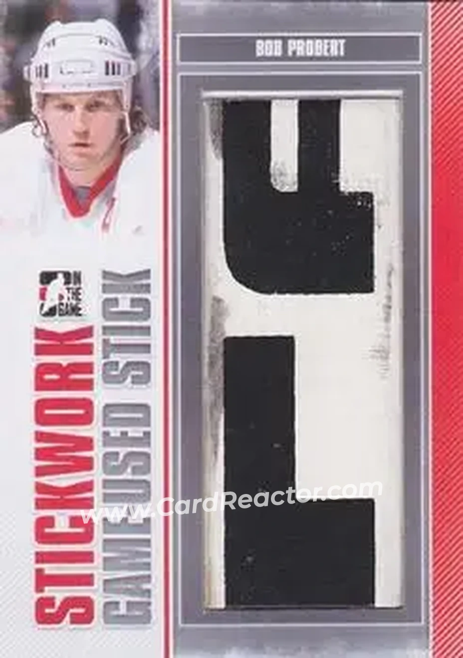 2013-14 In The Game StickWork #GUS-08 - Bob Probert - Detroit Red Wings - Front 2013-14 In The Game StickWork #GUS-08 - Bob Probert - Detroit Red Wings - Front