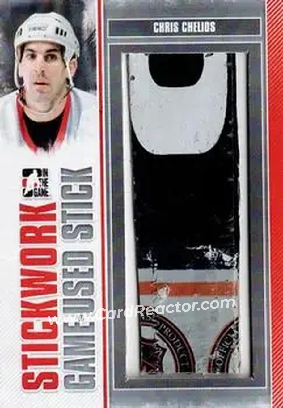2013-14 In The Game StickWork #GUS-16 - Chris Chelios - Detroit Red Wings - Front