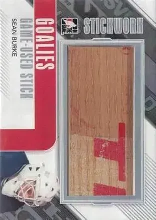 2013-14 In The Game StickWork - Game Used Goalie Sticks Silver #GGUS-09 - Sean Burke - Hartford Whalers