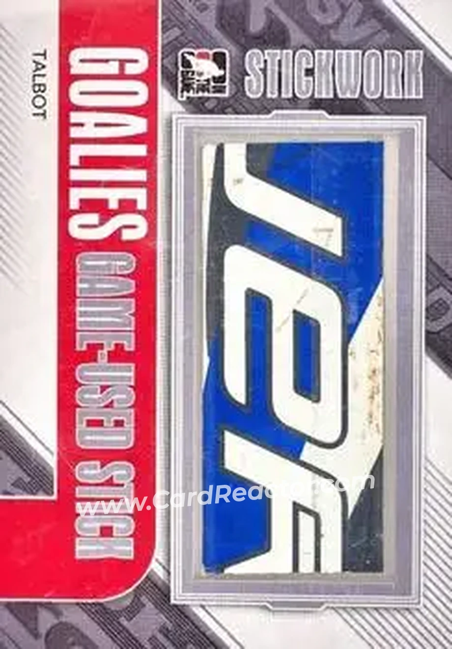 2013-14 In The Game StickWork - Game Used Goalie Sticks Silver #GGUS-53 - Cam Talbot - Front