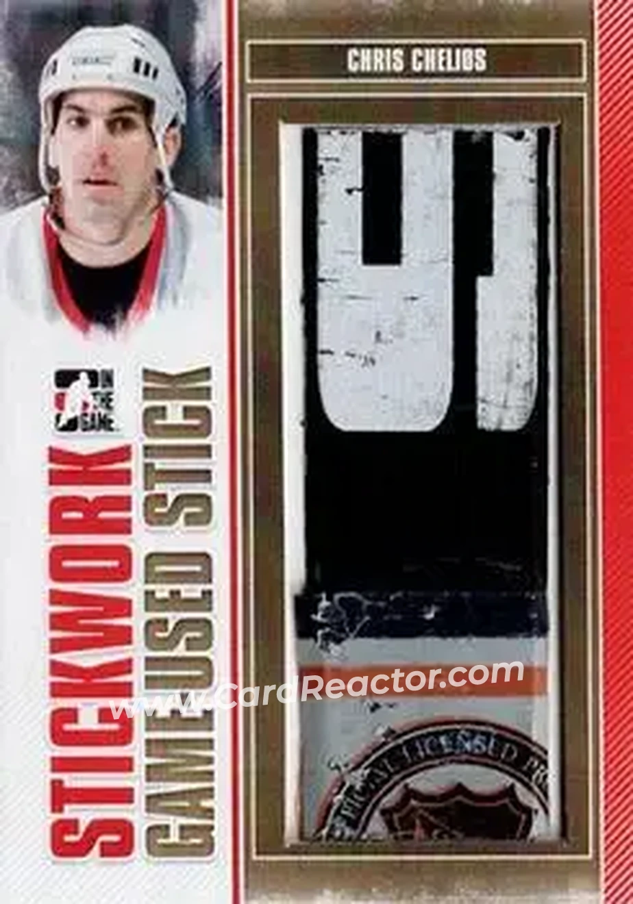 2013-14 In The Game StickWork - Game Used Sticks Gold #GUS-16 - Chris Chelios - Detroit Red Wings - Front