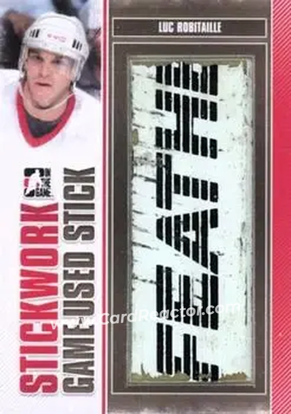 2013-14 In The Game StickWork - Game Used Sticks Gold #GUS-52 - Luc Robitaille - Detroit Red Wings - Front