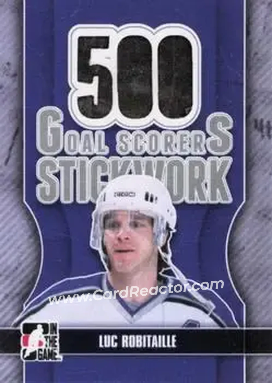 2013-14 In The Game StickWork - 500 Goal Scorer Tape Silver #GST-23 - Luc Robitaille - Los Angeles Kings - Front