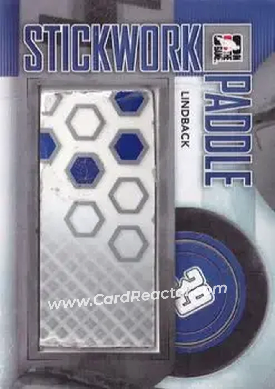 2013-14 In The Game StickWork - Game Used Goalie Paddles Silver #P-01 - Anders Lindback - Front
