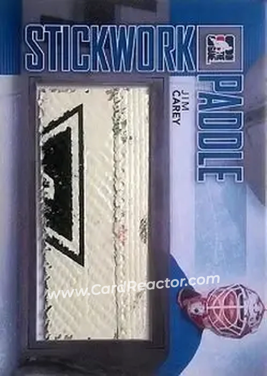 2013-14 In The Game StickWork - Game Used Goalie Paddles Silver #P-23 - Jim Carey - Washington Capitals