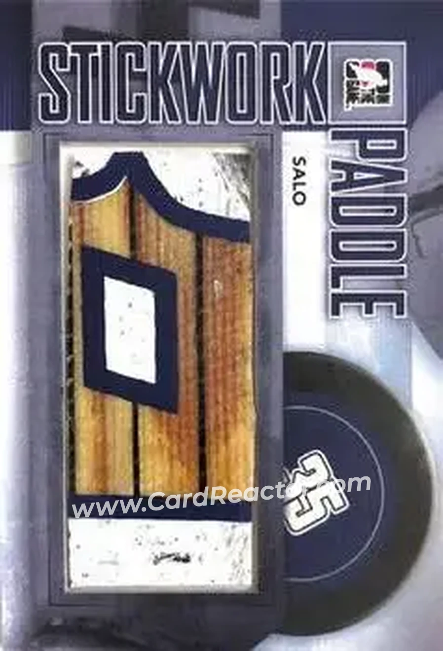 2013-14 In The Game StickWork - Game Used Goalie Paddles Silver #P-59 - Tommy Salo