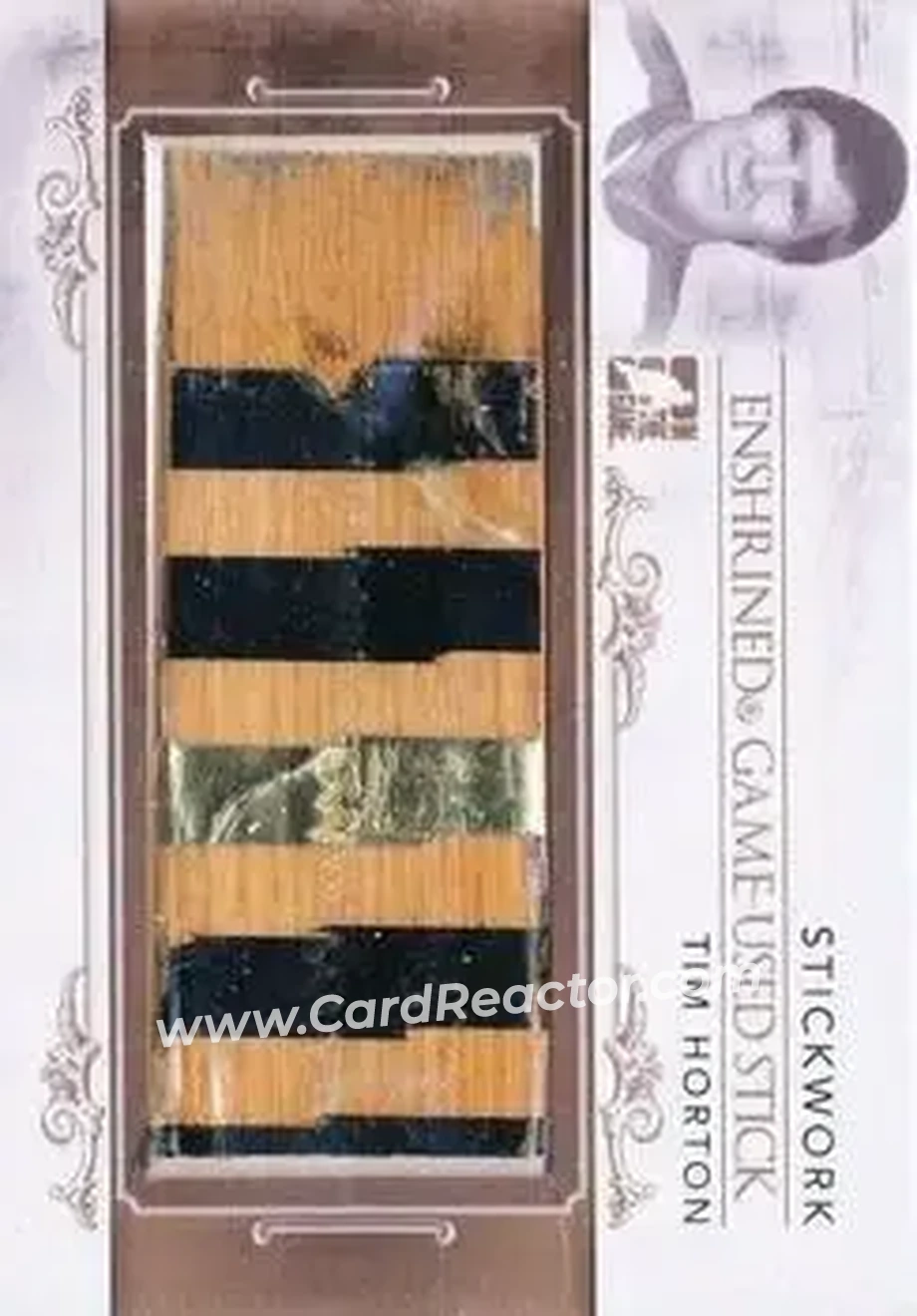 2013-14 In The Game StickWork - Enshrined Game Used Sticks Gold #EGUS-19 - Tim Horton - Toronto Maple Leafs - Front