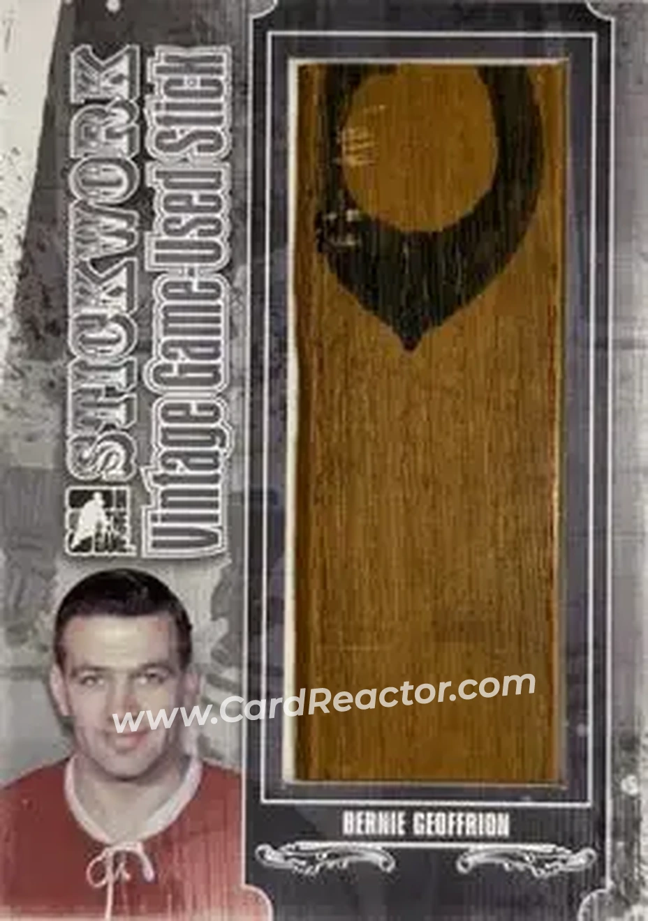 2013-14 In The Game StickWork - Vintage Game Used Sticks Silver #VGUS-8 - Bernie Geoffrion - Montreal Canadiens - Front