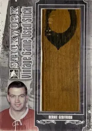 2013-14 In The Game StickWork - Vintage Game Used Sticks Silver #VGUS-8 - Bernie Geoffrion - Montreal Canadiens
