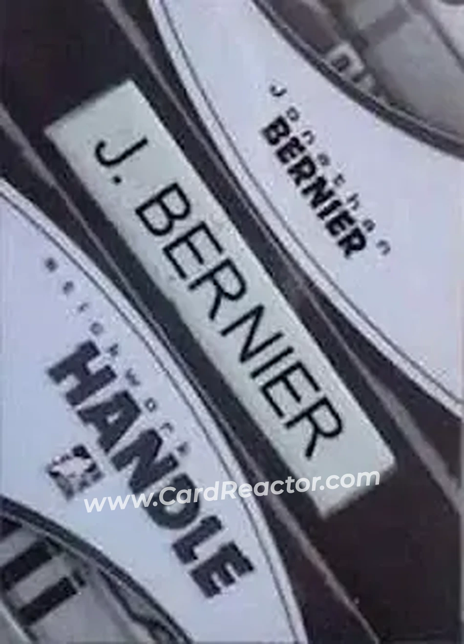 2013-14 In The Game StickWork - Stick Handles #H-06 - Jonathan Bernier - Front 2013-14 In The Game StickWork - Stick Handles #H-06 - Jonathan Bernier - Front