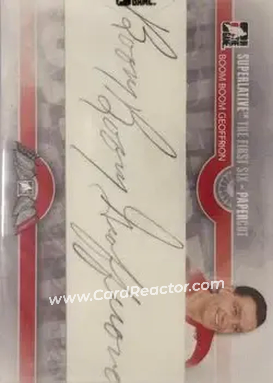 2013-14 In The Game Superlative The First Six - Paper Cuts #PC-BBG - Bernie Geoffrion - Montreal Canadiens - Front 2013-14 In The Game Superlative The First Six - Paper Cuts #PC-BBG - Bernie Geoffrion - Montreal Canadiens - Front