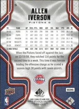Back of Allen Iverson