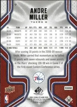 Back of Andre Miller