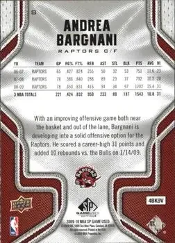 Back of Andrea Bargnani