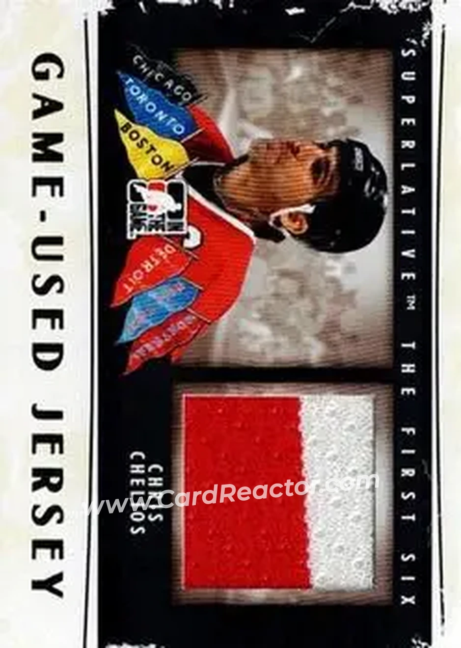 2013-14 In The Game Superlative The First Six - Gold #GUJ-34 - Chris Chelios - Chicago Blackhawks - Front