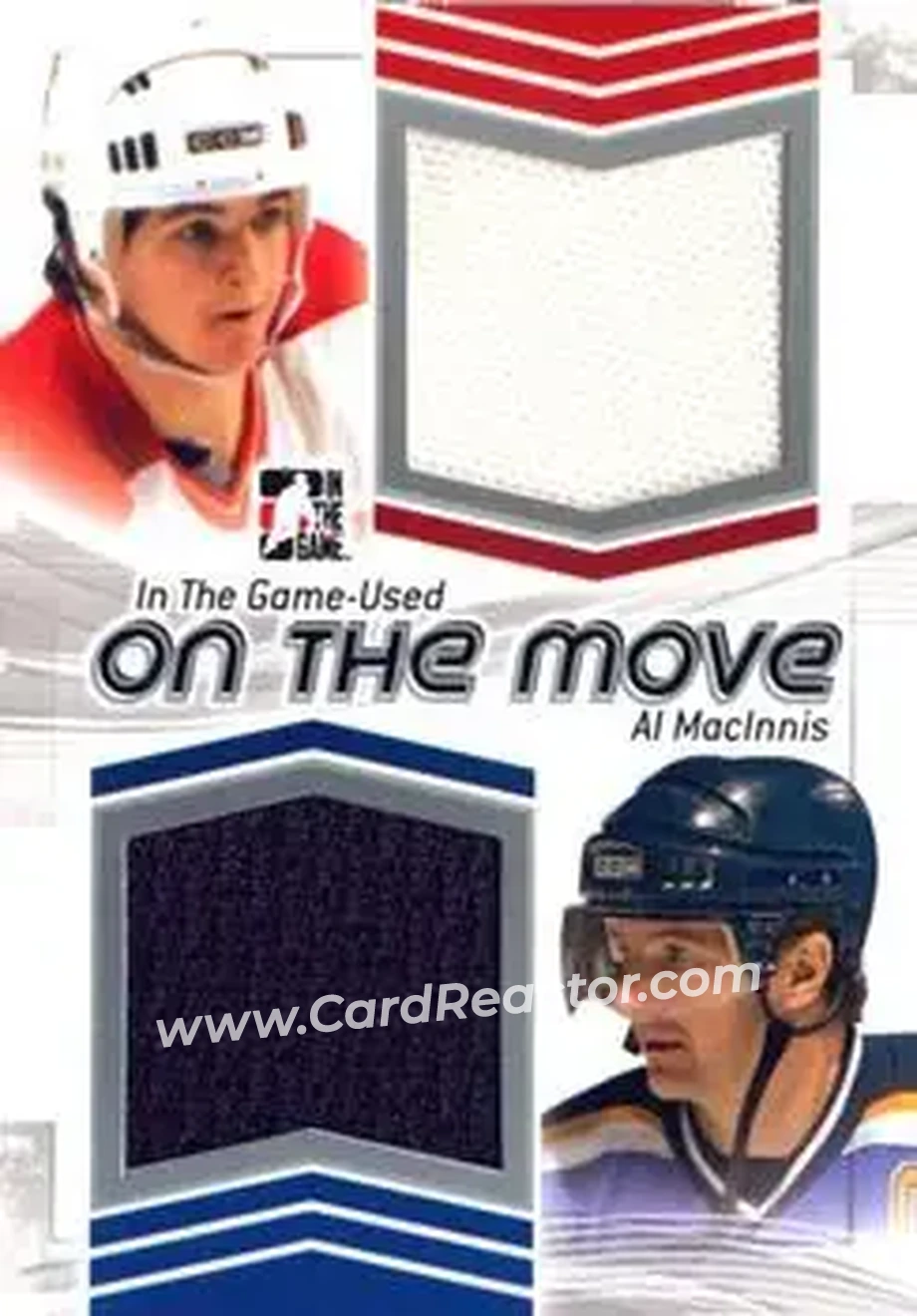 2013-14 In The Game Used - On the Move Jerseys Silver #OTM-09 - Al MacInnis - Front