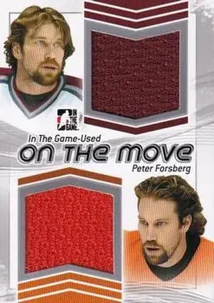 2013-14 In The Game Used - On the Move Jerseys Silver #OTM-24 - Peter Forsberg