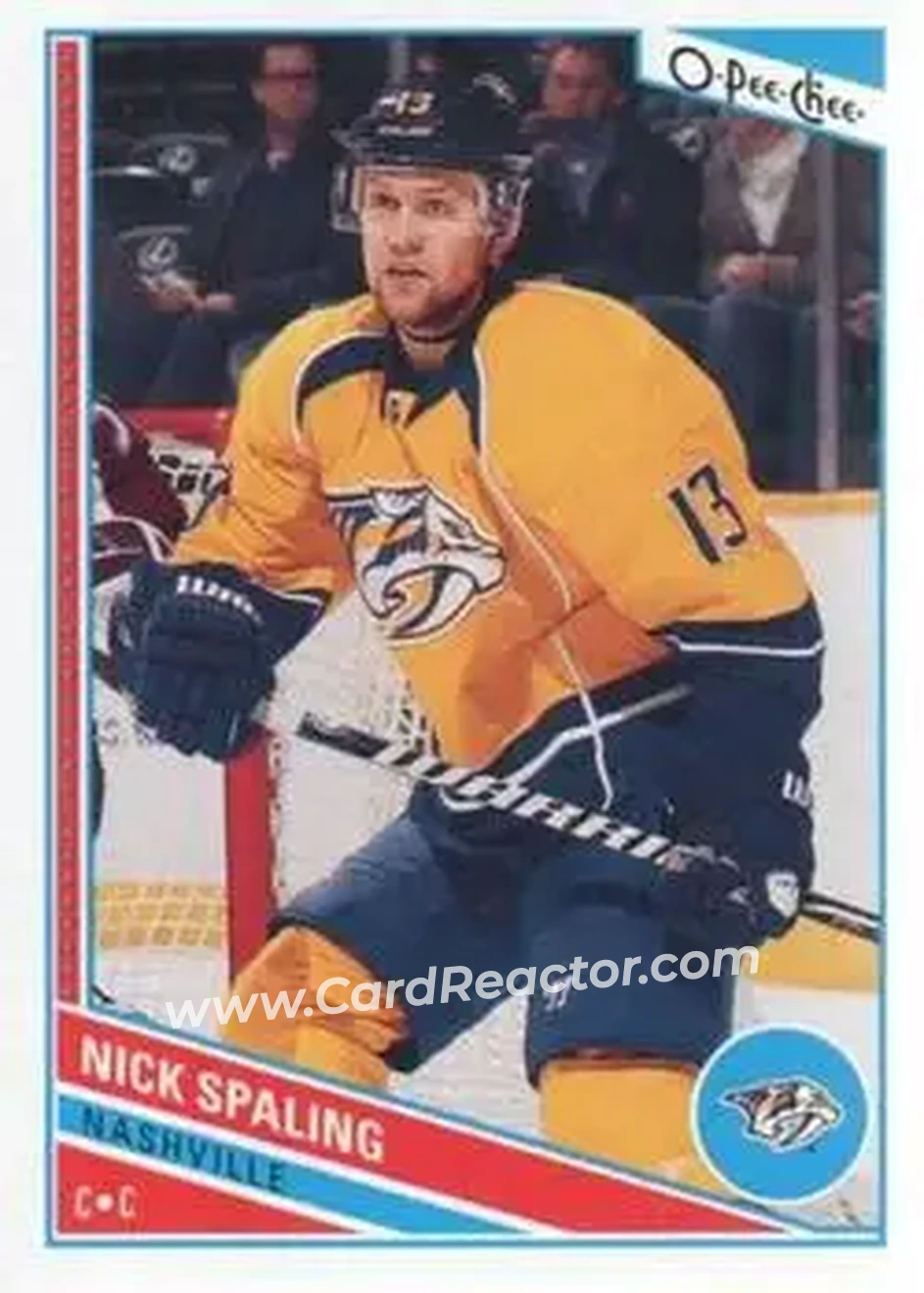 2013-14 O-Pee-Chee #12 - Nick Spaling - Nashville Predators - Front