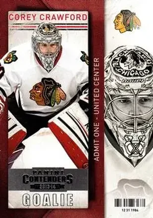 2013-14 Panini Contenders #4 - Corey Crawford - Chicago Blackhawks