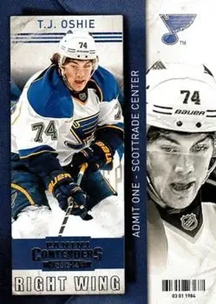 2013-14 Panini Contenders #5 - T.J. Oshie - St. Louis Blues