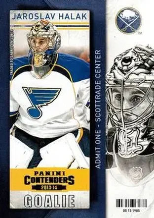 2013-14 Panini Contenders #7 - Jaroslav Halak - Buffalo Sabres
