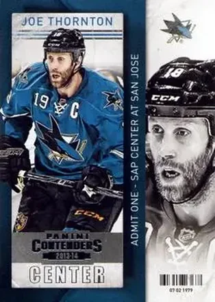 2013-14 Panini Contenders #8 - Joe Thornton - San Jose Sharks