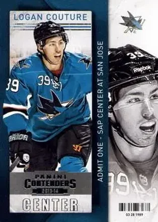 2013-14 Panini Contenders #9 - Logan Couture - San Jose Sharks