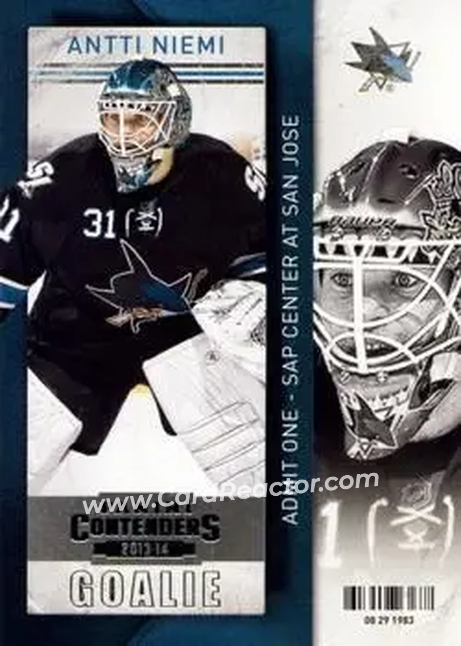 2013-14 Panini Contenders #11 - Antti Niemi - San Jose Sharks - Front