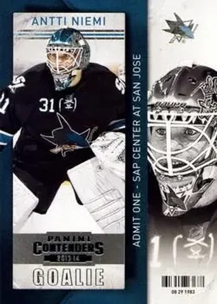 2013-14 Panini Contenders #11 - Antti Niemi - San Jose Sharks