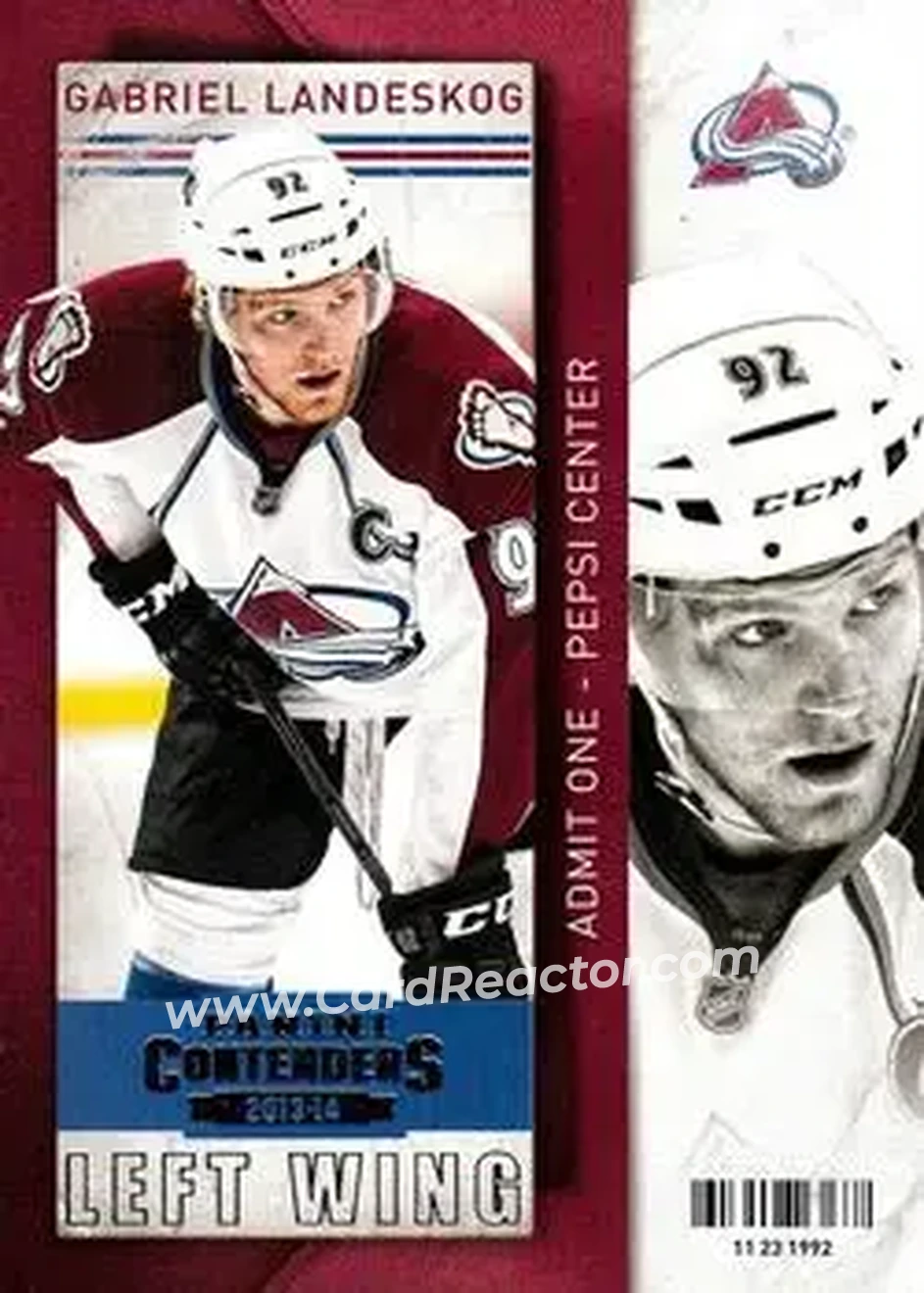 2013-14 Panini Contenders #16 - Gabriel Landeskog - Colorado Avalanche - Front