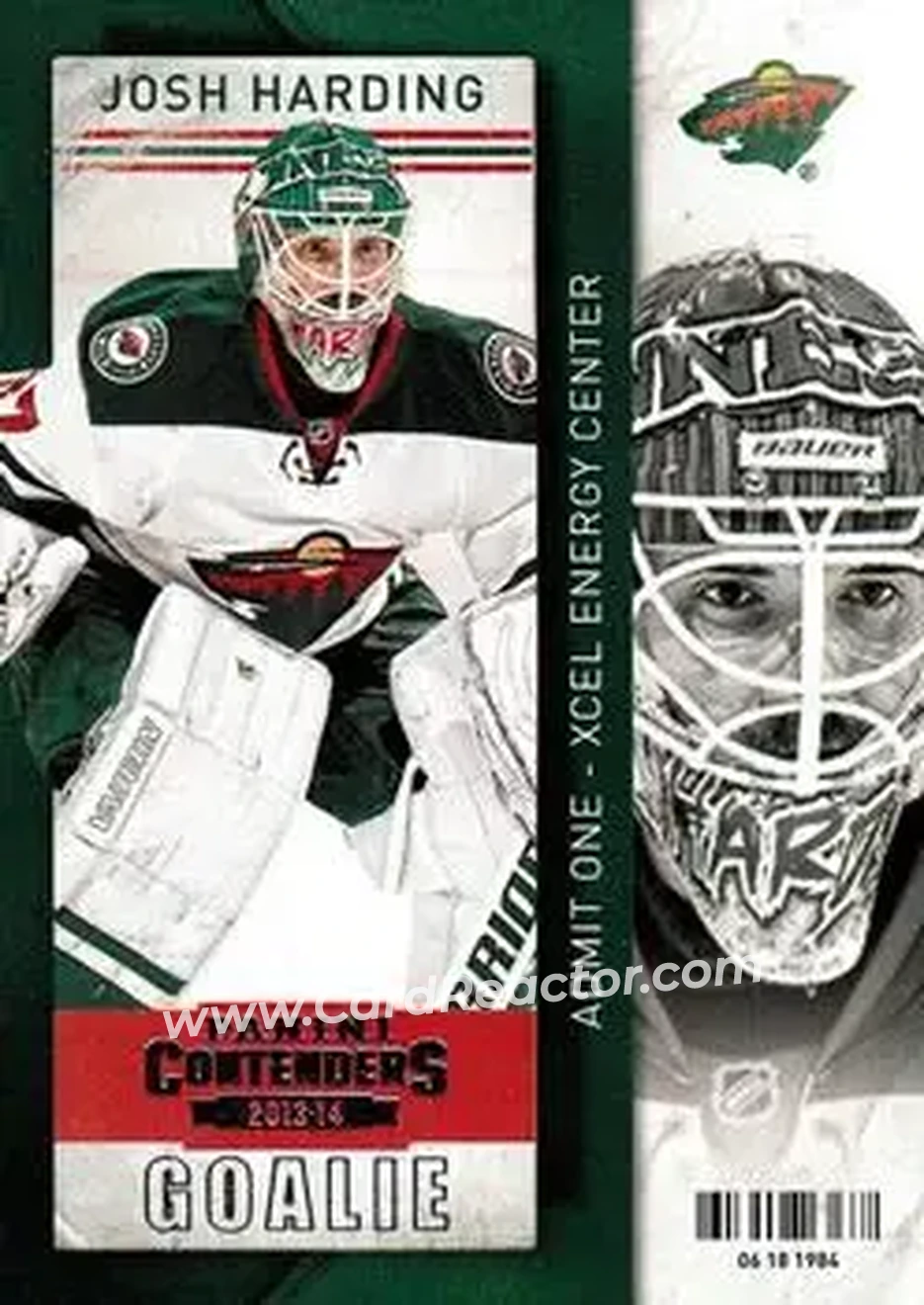 2013-14 Panini Contenders #24 - Josh Harding - Minnesota Wild - Front