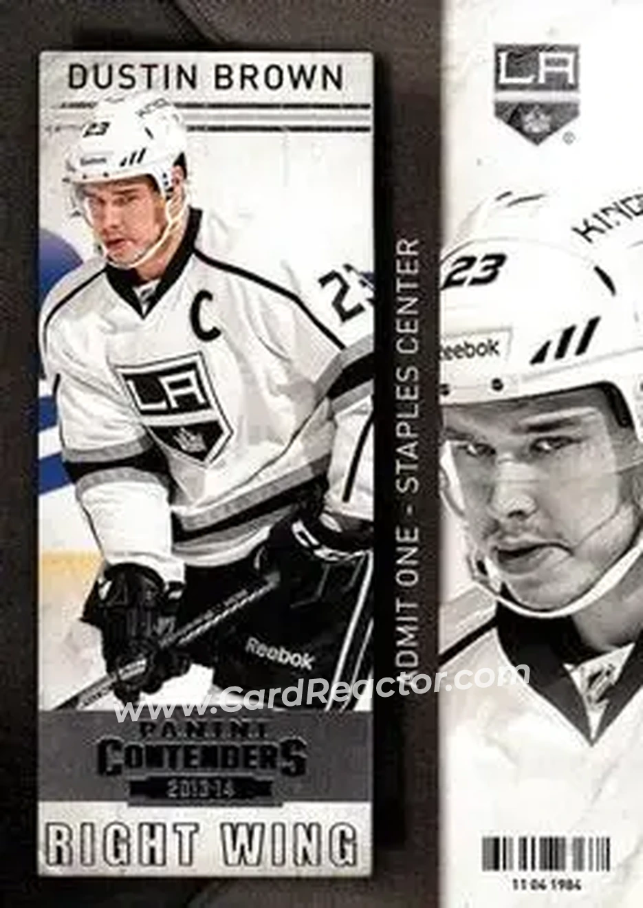 2013-14 Panini Contenders #25 - Dustin Brown - Los Angeles Kings - Front