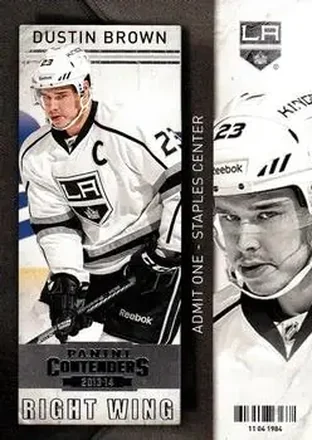 2013-14 Panini Contenders #25 - Dustin Brown - Los Angeles Kings