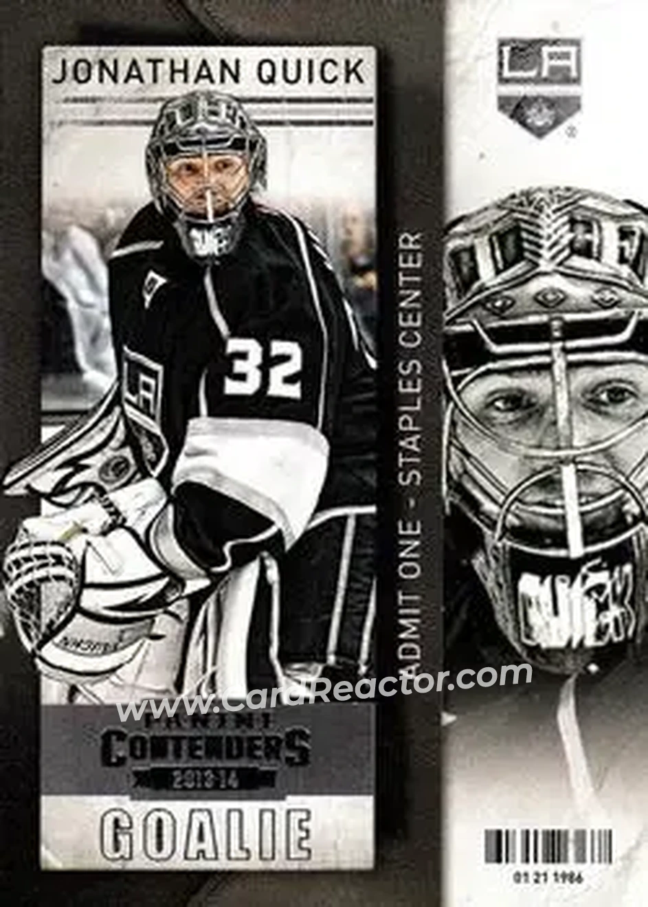 2013-14 Panini Contenders #28 - Jonathan Quick - Los Angeles Kings - Front