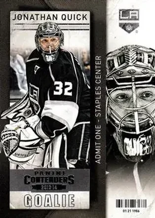 2013-14 Panini Contenders #28 - Jonathan Quick - Los Angeles Kings