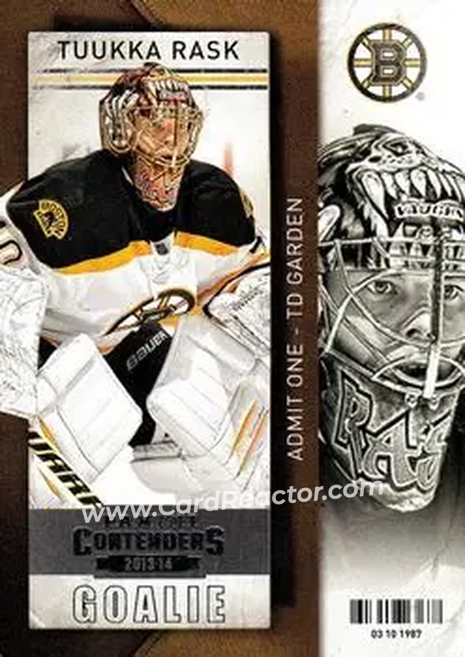 2013-14 Panini Contenders #29 - Tuukka Rask - Boston Bruins - Front