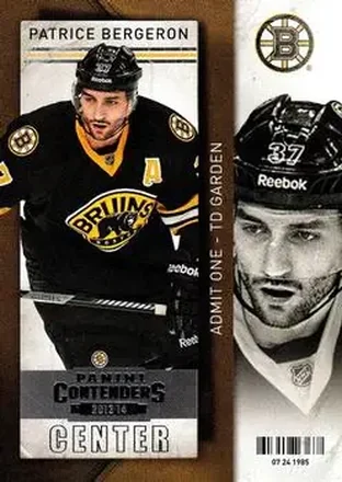 2013-14 Panini Contenders #31 - Patrice Bergeron - Boston Bruins