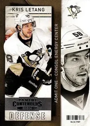 2013-14 Panini Contenders #35 - Kris Letang - Pittsburgh Penguins