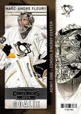 2013-14 Panini Contenders #36 - Marc-Andre Fleury - Pittsburgh Penguins