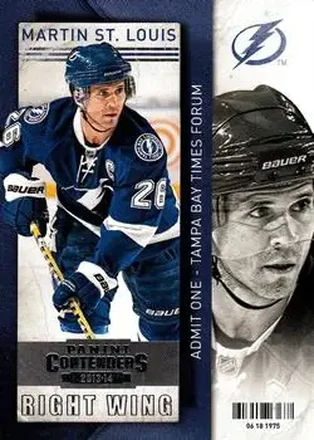 2013-14 Panini Contenders #37 - Martin St. Louis - Tampa Bay Lightning