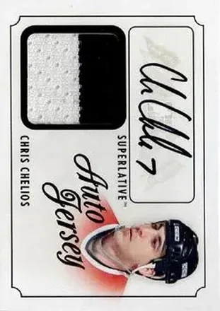 2013-14 In The Game Superlative The First Six - Auto Jersey Gold #AJ-CC1 - Chris Chelios - Chicago Blackhawks