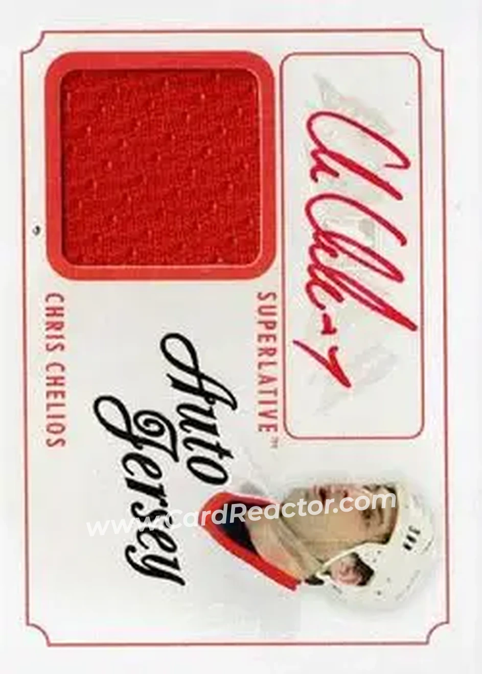 2013-14 In The Game Superlative The First Six - Auto Jersey Gold #AJ-CC2 - Chris Chelios - Detroit Red Wings - Front