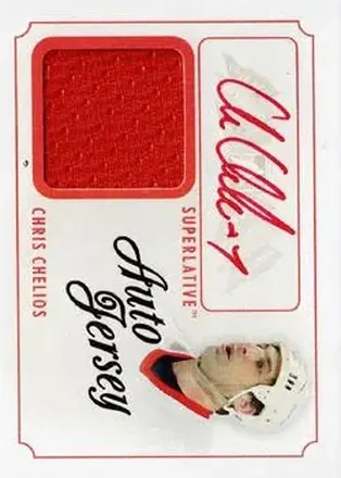 2013-14 In The Game Superlative The First Six - Auto Jersey Gold #AJ-CC2 - Chris Chelios - Detroit Red Wings