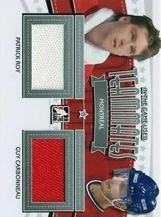 2013-14 In The Game Used - Teammates Jerseys Silver #TM-20 - Patrick Roy - Guy Carbonneau MEM, PR60 - Montreal Canadiens - Montreal Canadiens